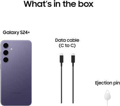 SAMSUNG Galaxy S24+ Plus 5g SM-S926B/DS 256GB 12GB RAM, 50 MP Camera, AI Smartphone, Unlocked Android International Model 2024 Cobalt Violet