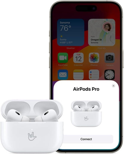 Apple AirPods Pro 2nd Generation with Wireless MagSafe Charging Case (USB-C) with Apple 1 Year Limited Warranty (Wireless Charger)