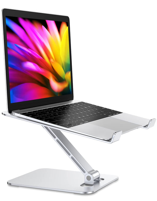 RIWUCT Foldable Laptop Stand, Height Adjustable Ergonomic Computer Stand for Desk, Aluminum Portable Laptop Riser Holder Mount Compatible with MacBook Pro Air, HP, Dell 10-16"