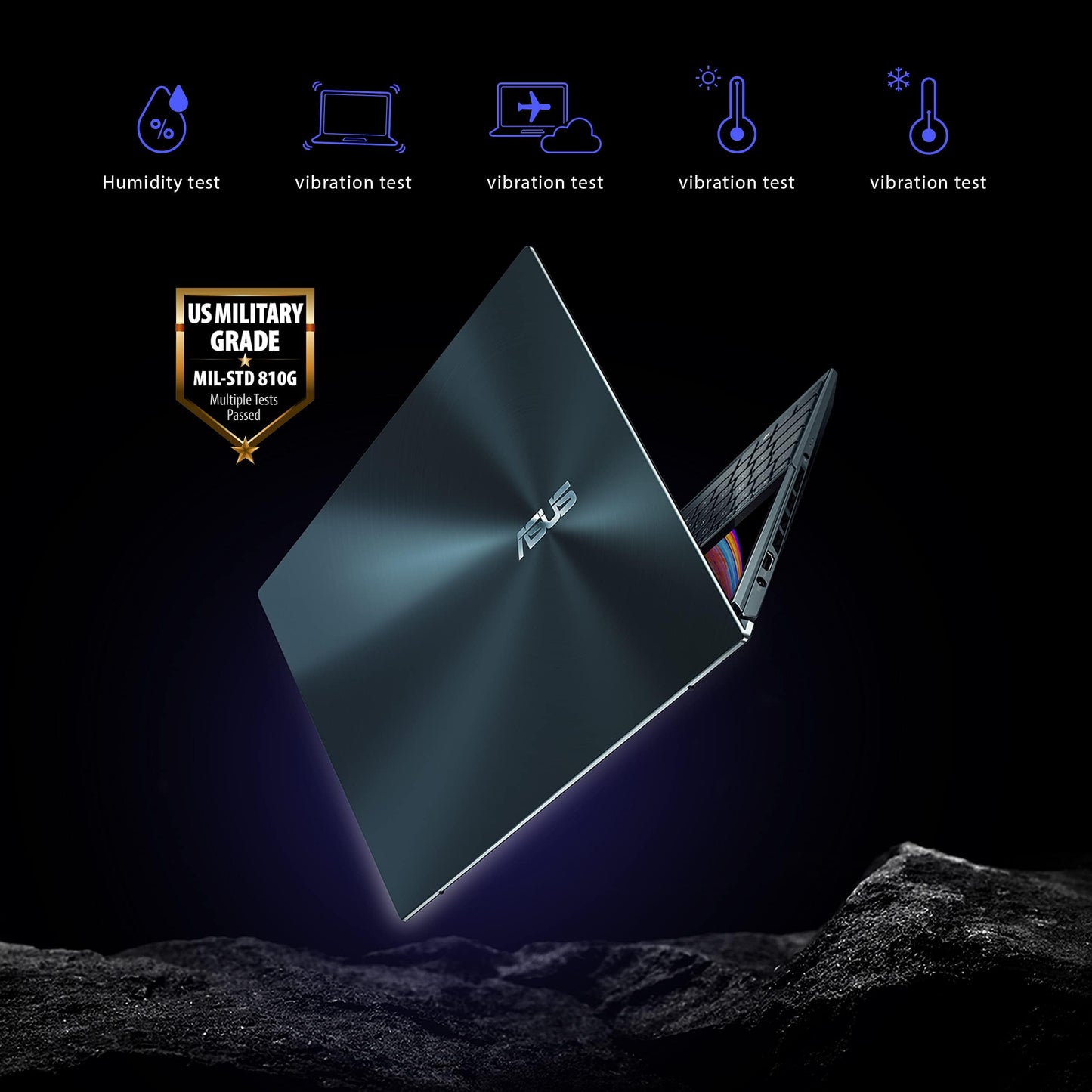 ASUS ZenBook Pro Duo 15 UX582 Laptop, 15.6” OLED 4K Touch Display, i7-12700H, 16GB, 1TB, GeForce RTX 3060, ScreenPad Plus, Windows 11 Home, Celestial Blue, UX582ZM-AS76T