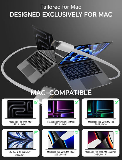 140W Charger for MacBook Pro 16 14 inch, Mac Air 15 13 inch 2024 2023 2022 2021 M3 M2 M1【Original Quality】 USB-C Fast Charger Power Adapter & 6.6FT USB C to Magnetic 3 Cable LED (UL Safety Certified)