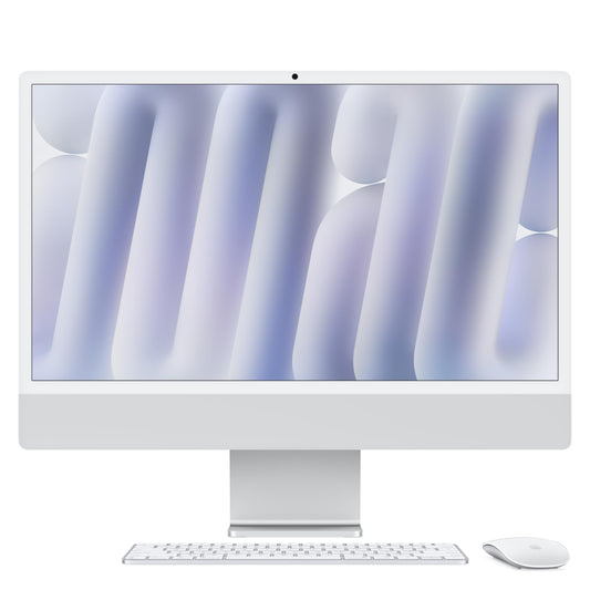 Apple 2024 iMac All-in-One Desktop Computer with M4 chip with 8-core CPU and 8-core GPU: Built for Apple Intelligence, 16GB Unified Memory, 512GB SSD Storage - Silver (Z1E200085)