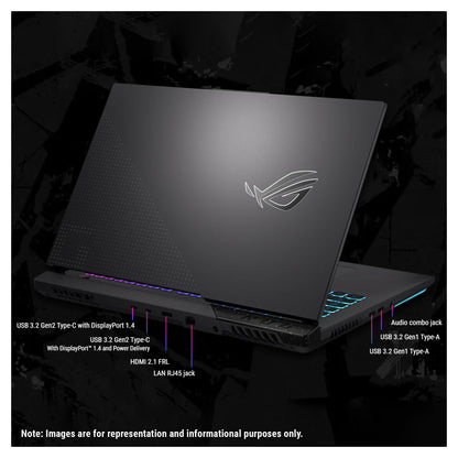 ASUS Rog Strix Gaming Laptop, AMD Ryzen 9 7845HX, 64 GB DDR5 RAM, 2 TB PCIe SSD, 17"" FHD (1920x1080), Nvidia Geforce RTX 4070, Numeric Keyboard, W11 Home, Gray