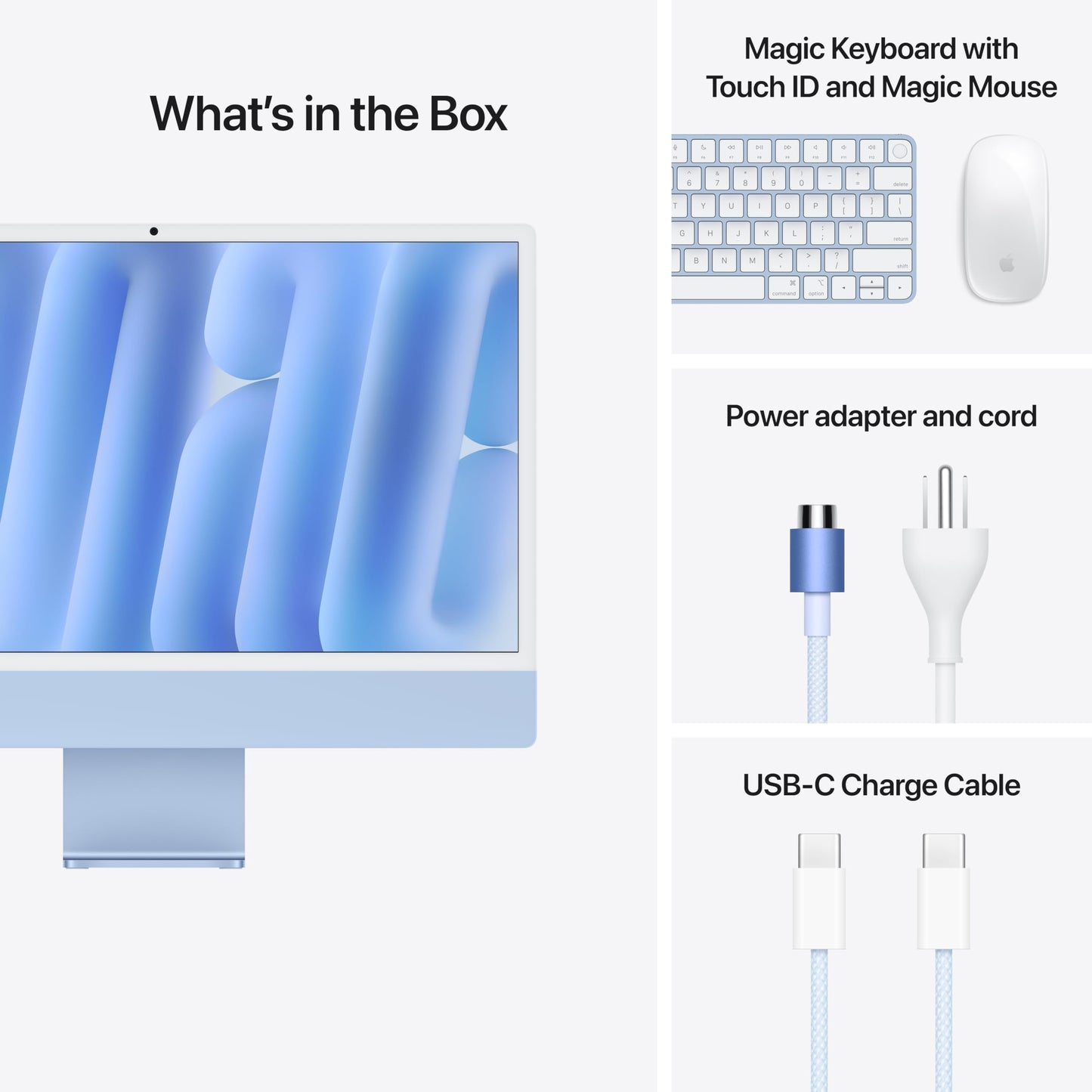 Apple 2024 iMac All-in-One Desktop Computer with M4 chip with 10-core CPU and 10-core GPU: Built for Apple Intelligence, 24-inch Retina Display, 16GB Unified Memory, 512GB SSD Storage; Blue