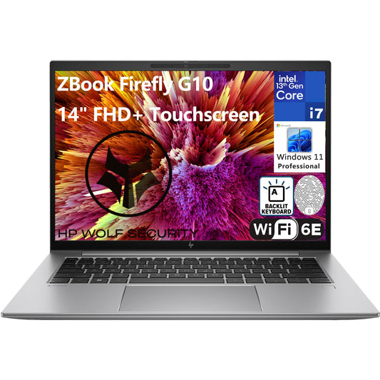 HP ZBook Firefly 14 G10 14" FHD+ Touchscreen Mobile Workstation Business Laptop Computer, 13th Gen Intel i7-1360P, 32GB DDR5 RAM, 1TB PCIe SSD, WiFi 6E, Backlit Keyboard, FR, Windows 11 Pro, Tilsiy